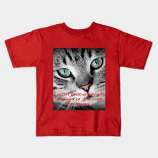 I gatti lasciano impronte di zampa nel tuo cuore per sempre Kids T-Shirt